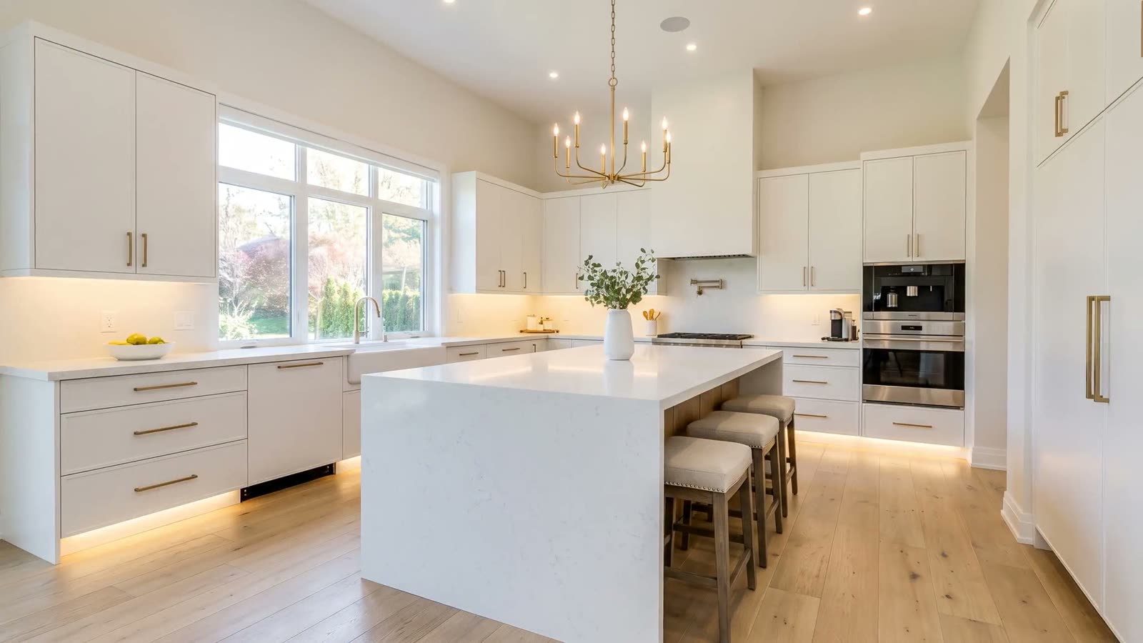 Sample frame 4: kitchen island under the window
